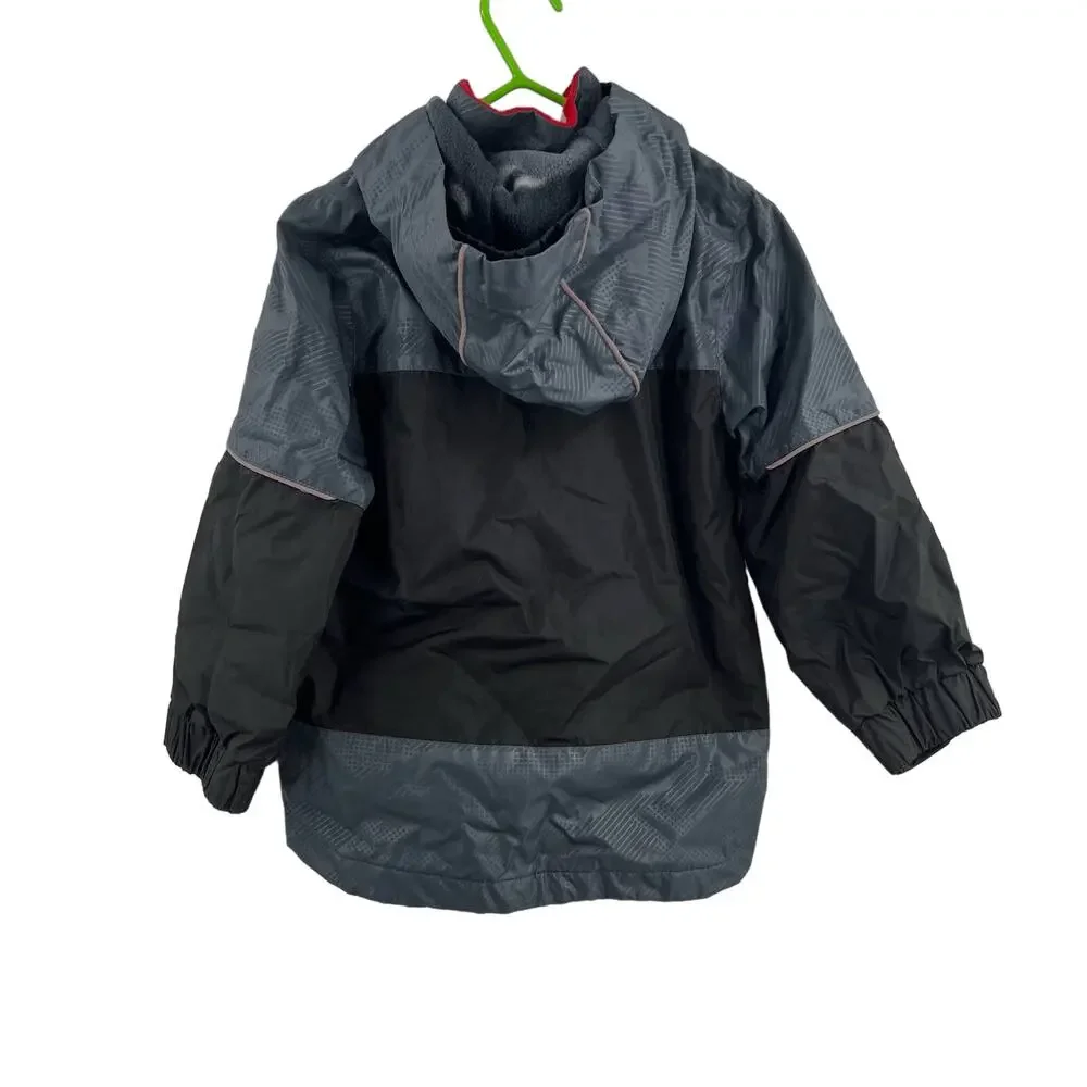 London Fog Kids Hooded Zip‎ Front Jacket Grey Size 5